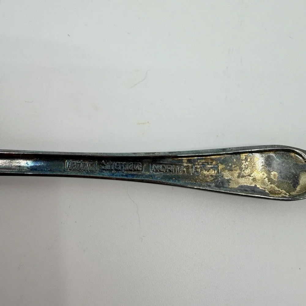 Antique Silverplate Slotted Jelly Spoon - National‎ Silverplate Norma Japan